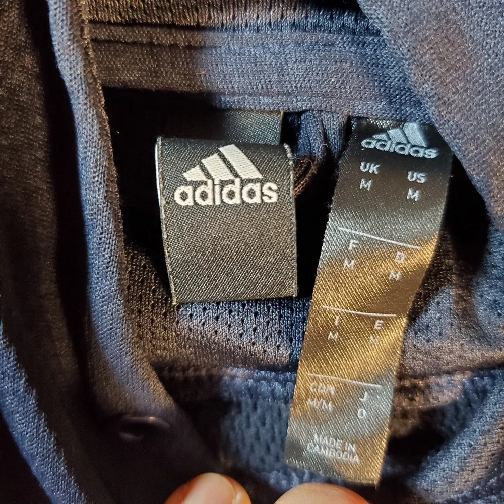 Adidas Logo Pullover Men's Hoodie, Size‎ M Navy Blue Athletic